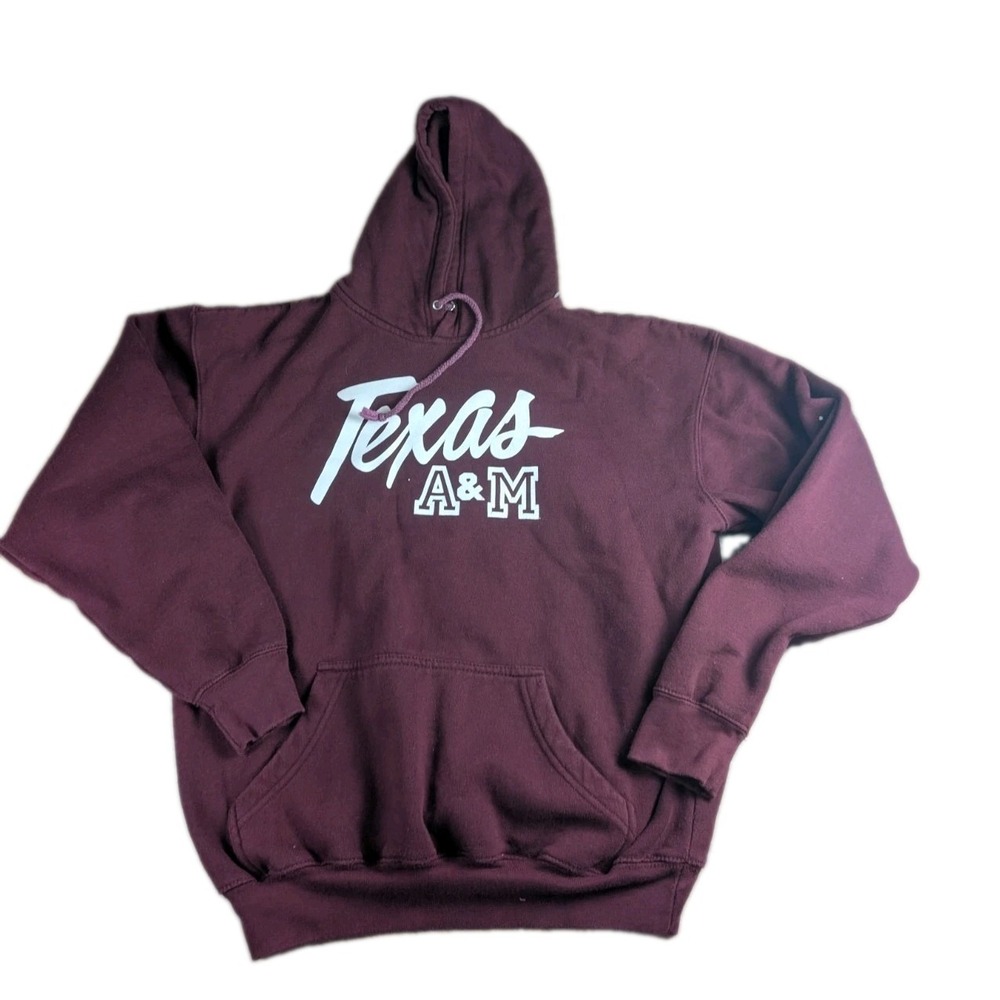Texas A&M Aggies Maroon Pullover Hoodie Men's Medium NCAA College Sweatshirt DMR